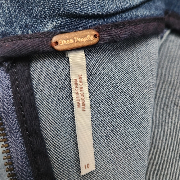 Free People Blue Denim Mini Skirt - Picture 7 of 9